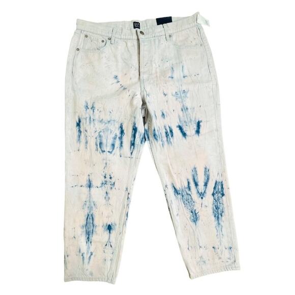 Gap Cheeky Straight High Rise Tie Dye Jeans NWT Size 16/33 - Picture 3 of 13